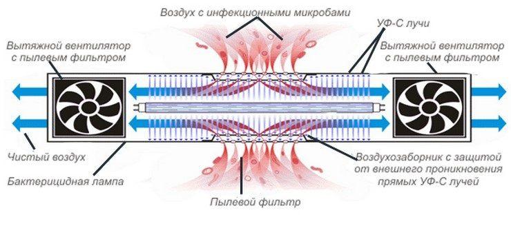 Принцип работы рециркулятора ECOLINE