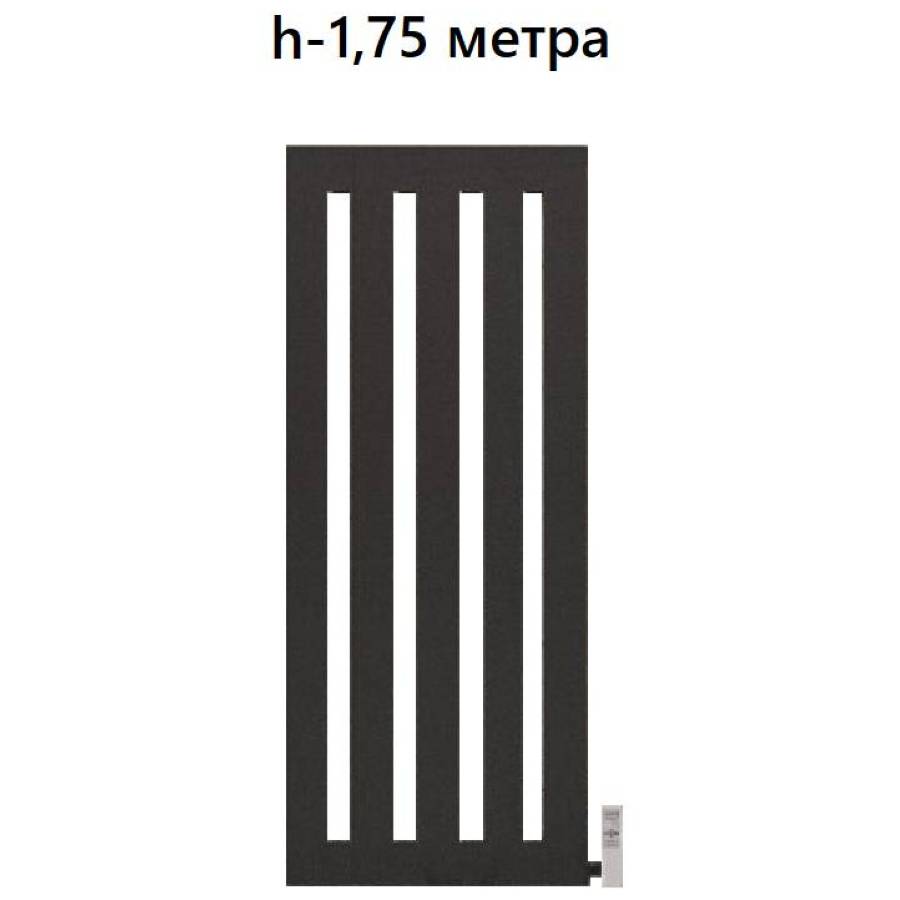 ™TeploMax вертикальні 1750 мм 5 секцій колір - чорний матовий, висота - 1750 мм. (фото № 1)