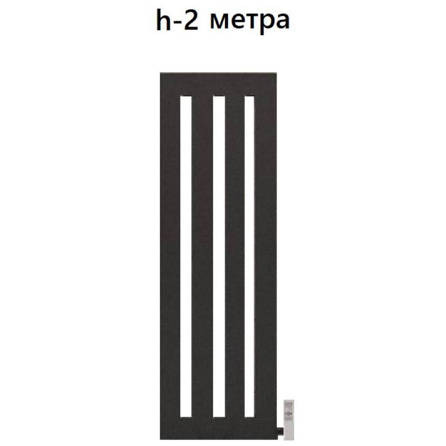 ™TeploMax вертикальні 2000 мм4 секції колір - чорний матовий, висота - 2000 мм. (фото № 1)