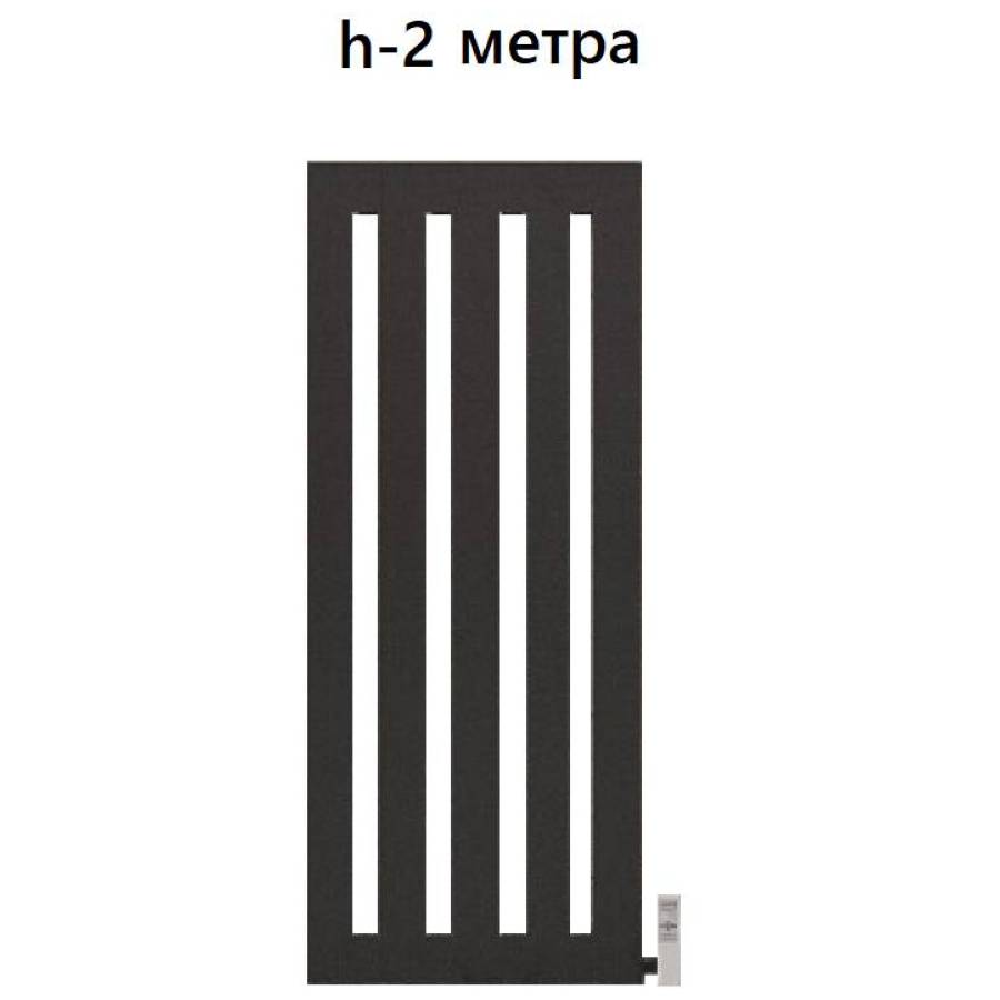 ™TeploMax вертикальні 2000 мм 5 секцій колір - чорний матовий, висота - 2000 мм. (фото № 1)