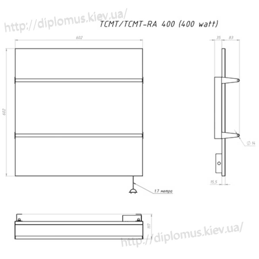 ™Teploceramic TCMT-RA 250 колір - білий (фото 70х70 № 3)