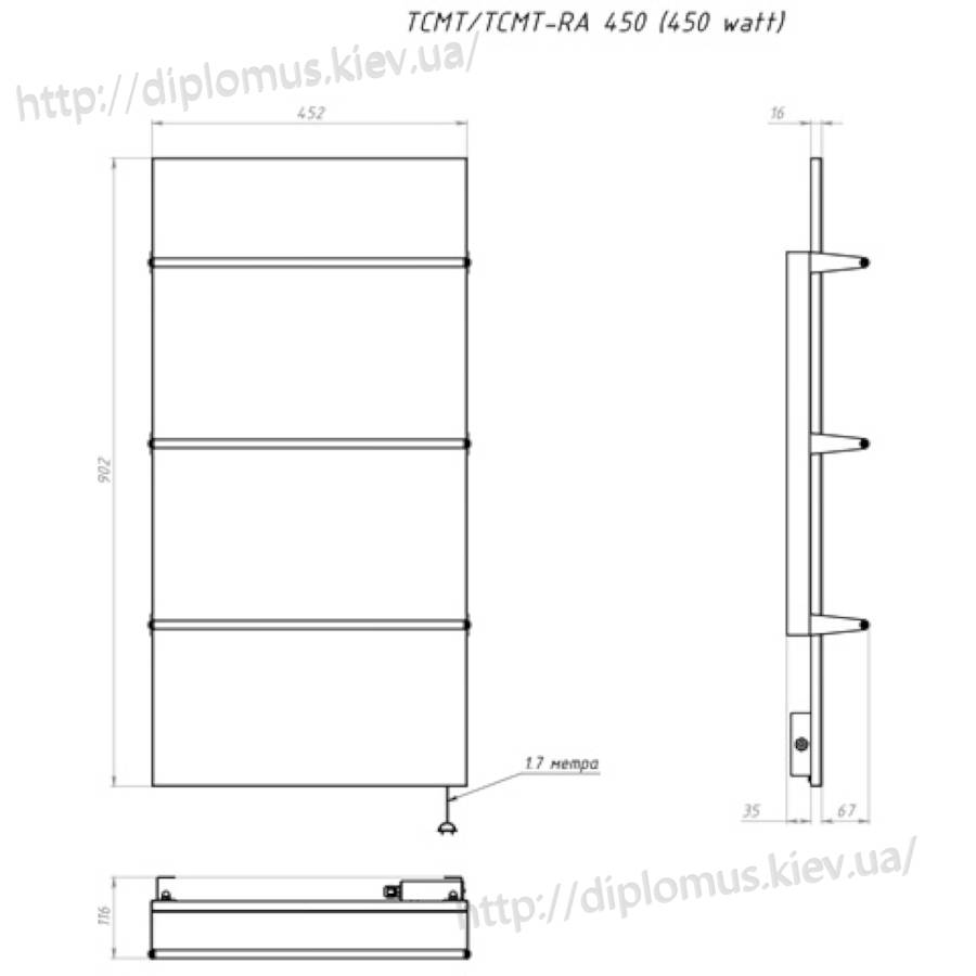 ™Teploceramic TCMT-RA 300 колір - білий (фото 70х70 № 5)